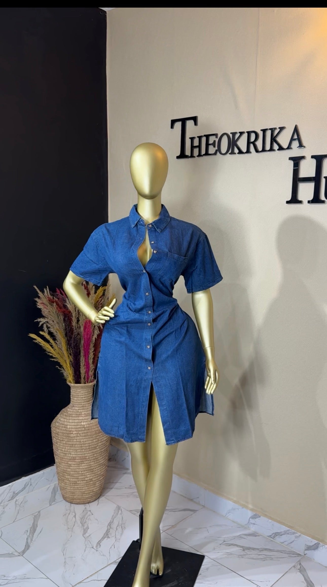 Denim dress