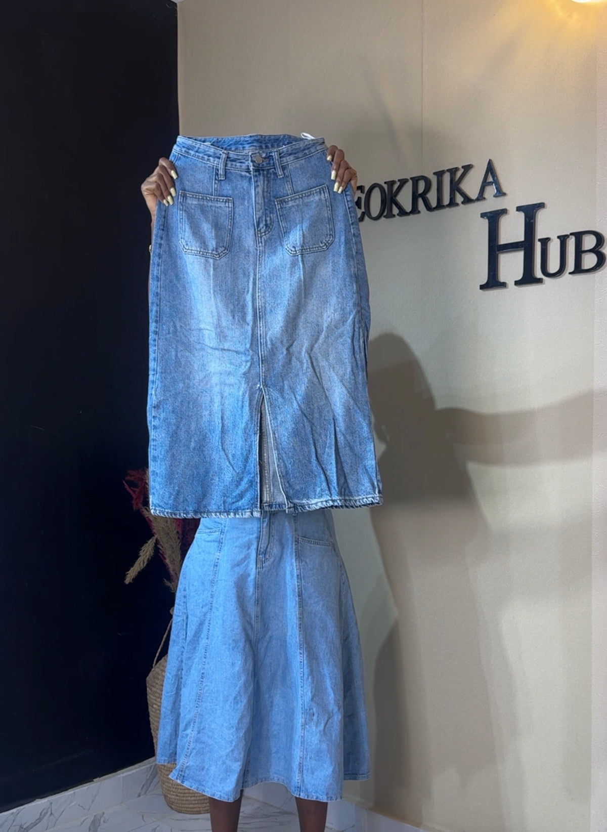 Denim skirt size 6