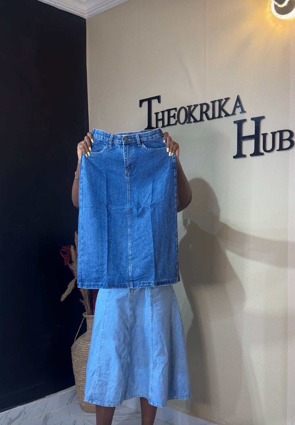 Denim skirt size 8