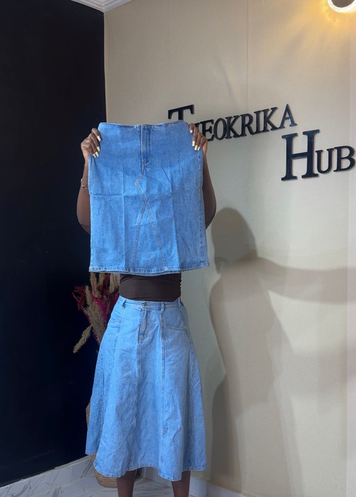 Denim skirt size 8/10