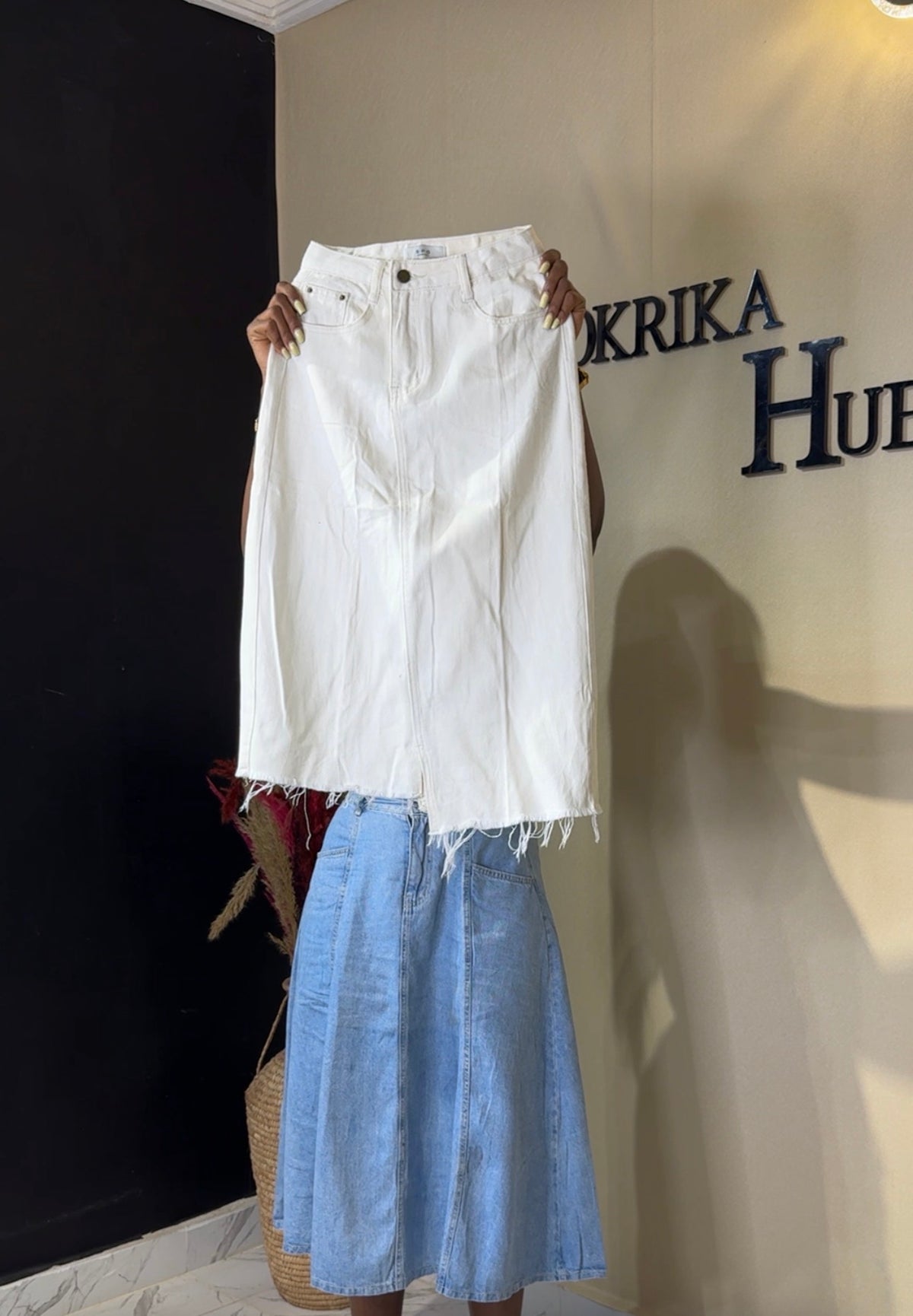 Denim skirt size 6