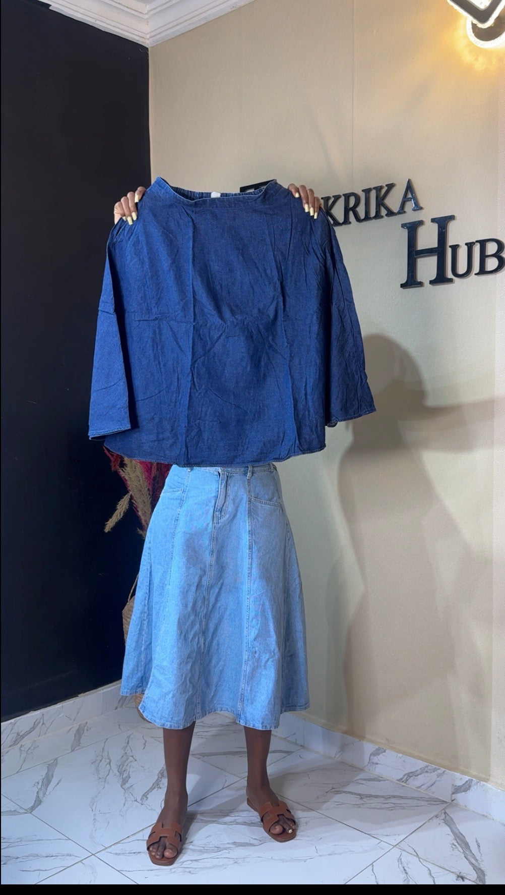 Denim skirt size 8/10