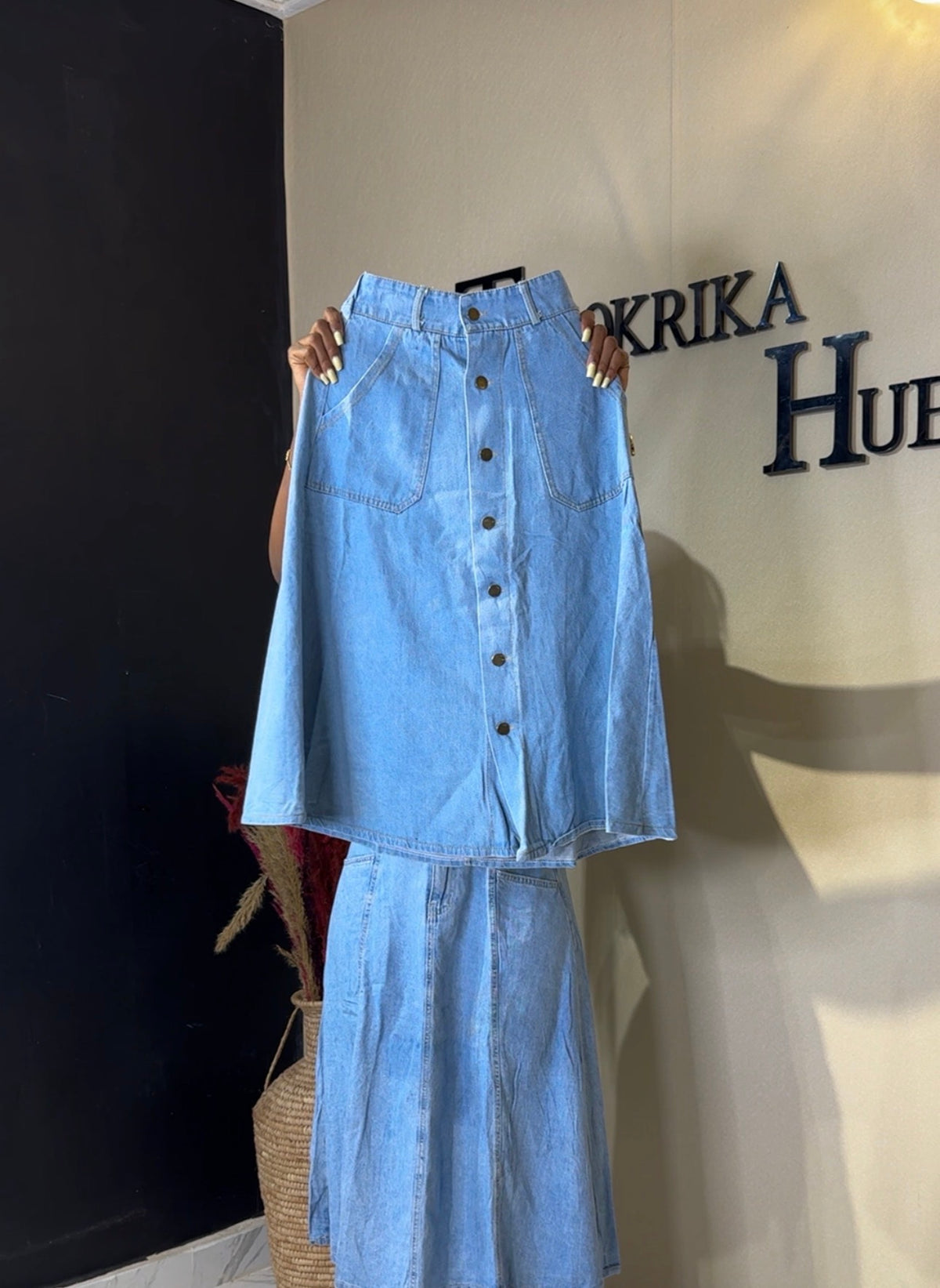Denim skirt size 6