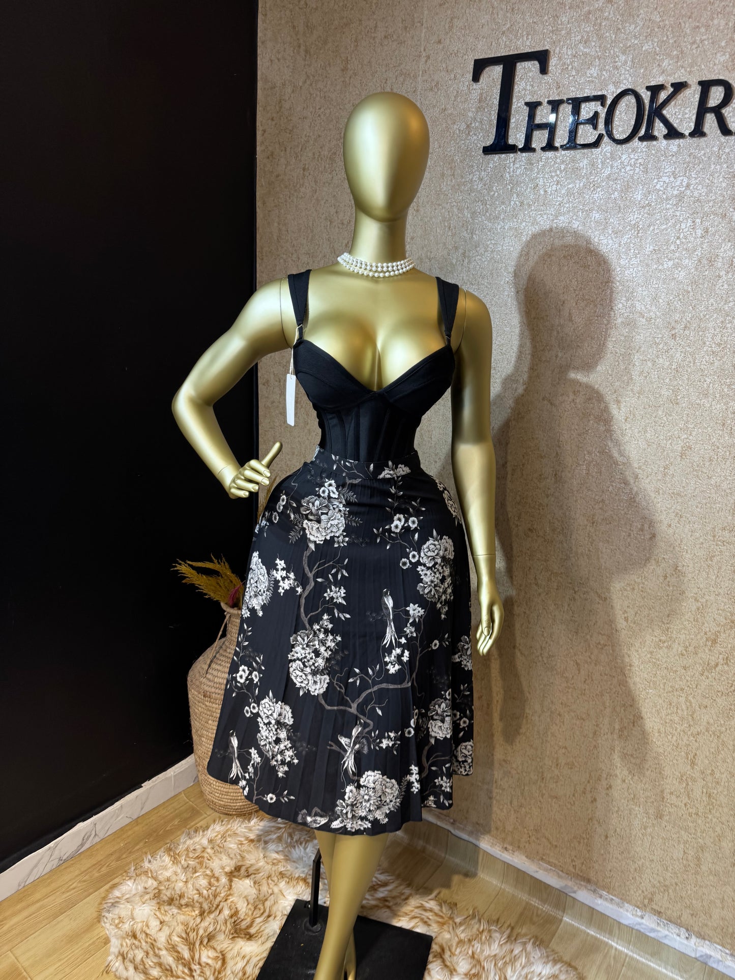 Midi poly skirt size 10
