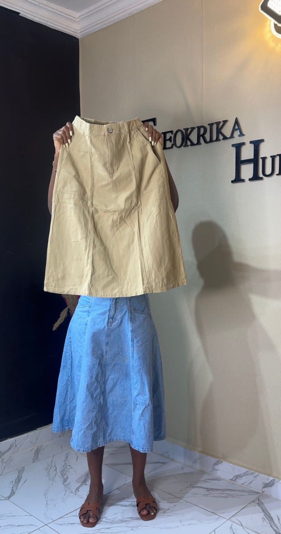 Denim skirt size 6/8