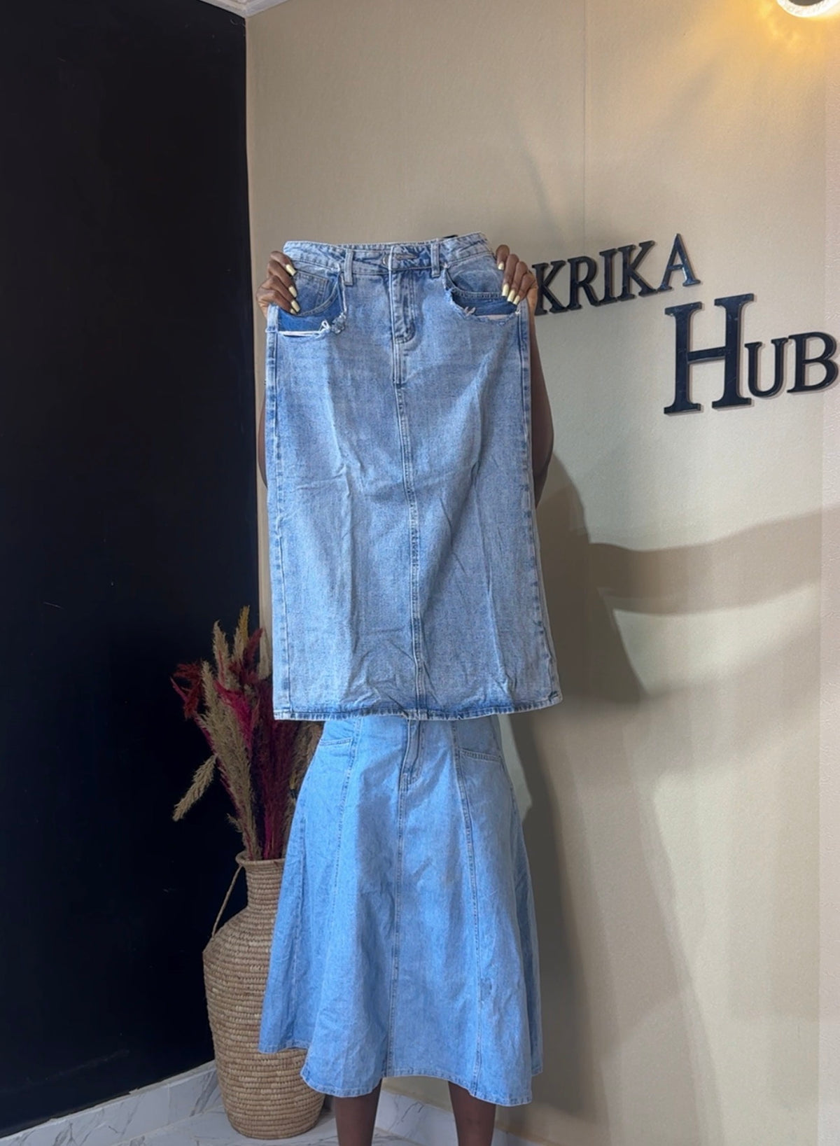 Denim skirt size 8