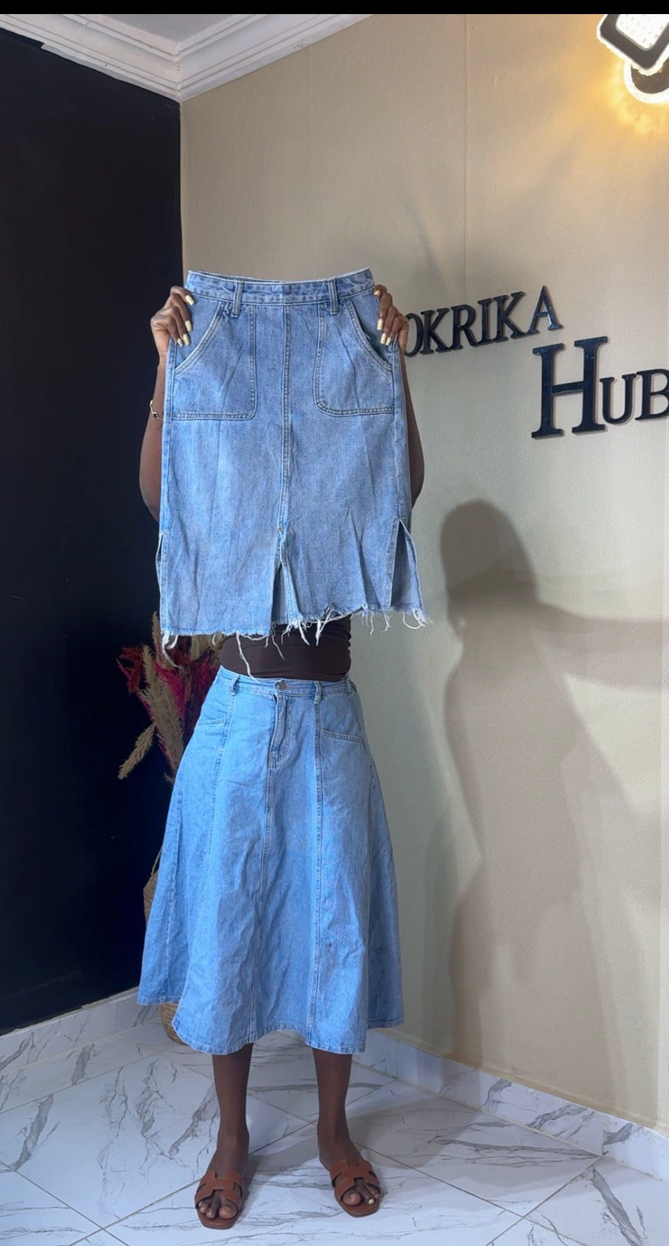 Denim skirt size 6