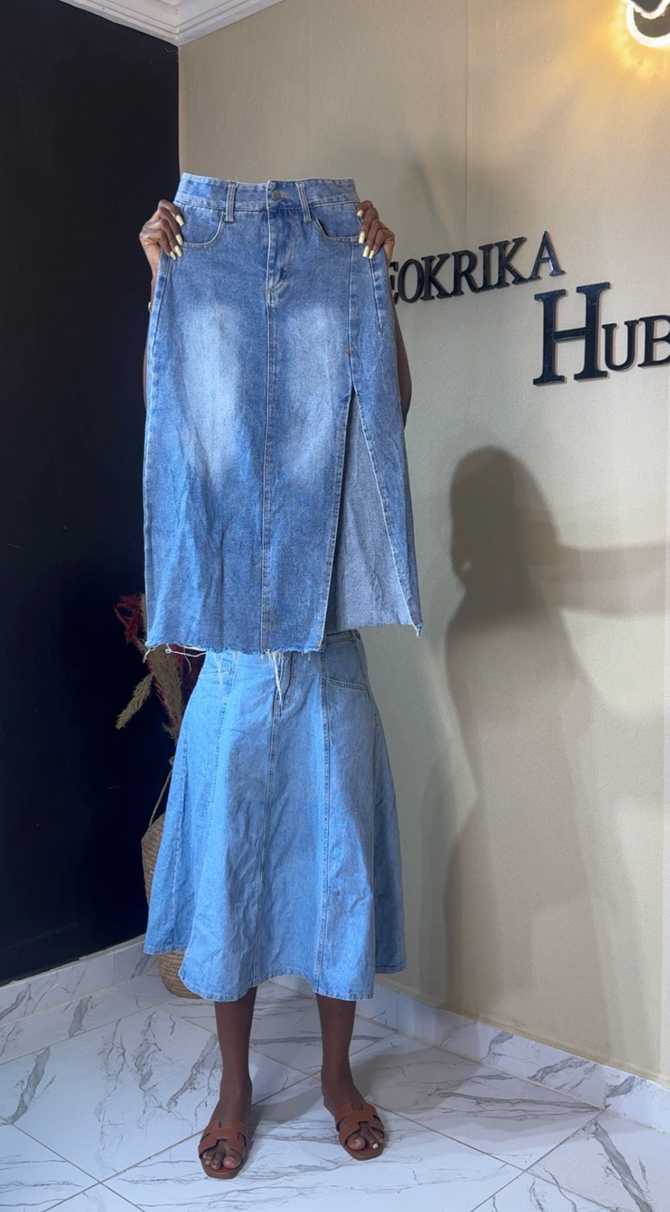 Denim skirt size 8