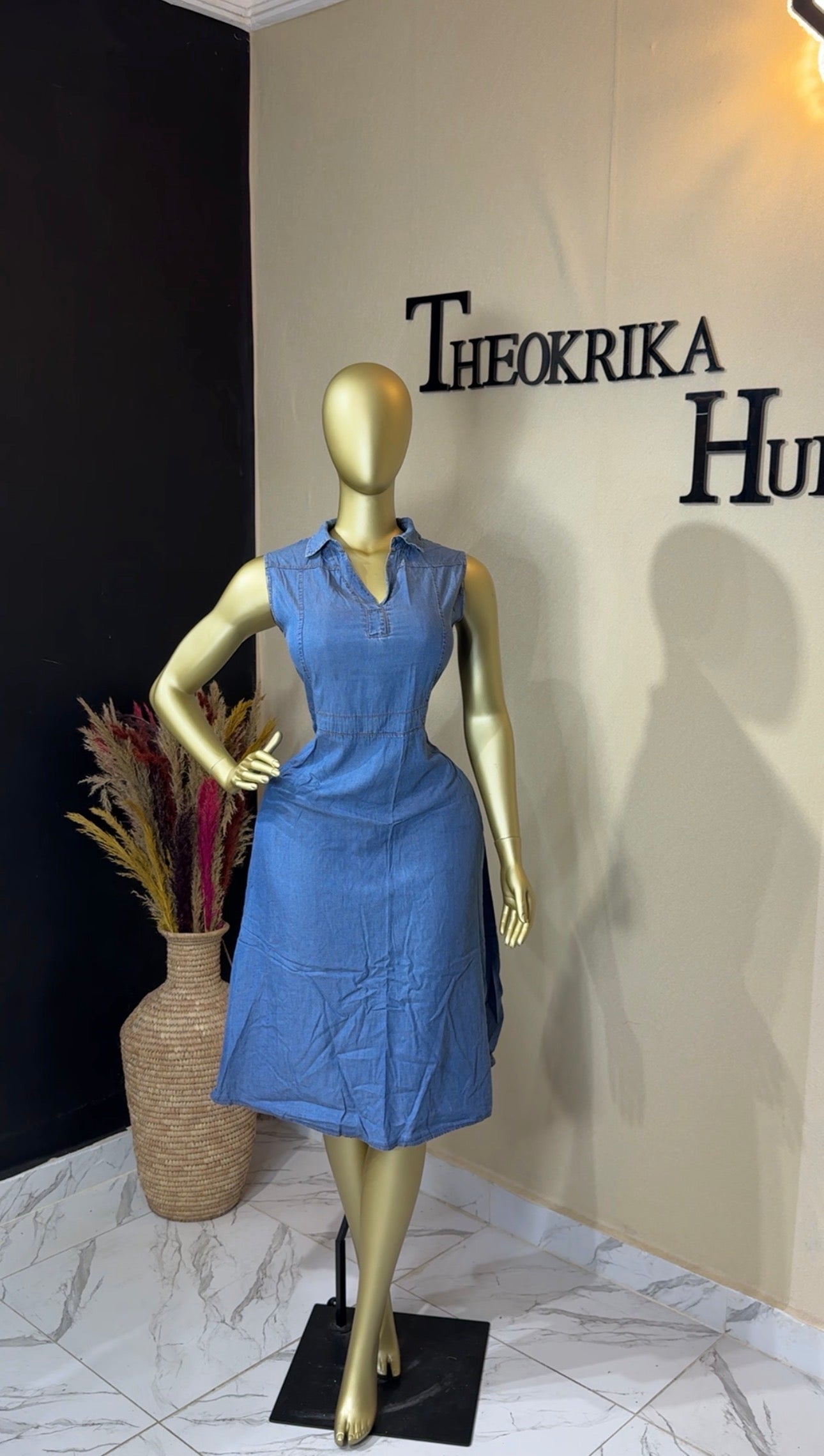Denim dress size 10/12