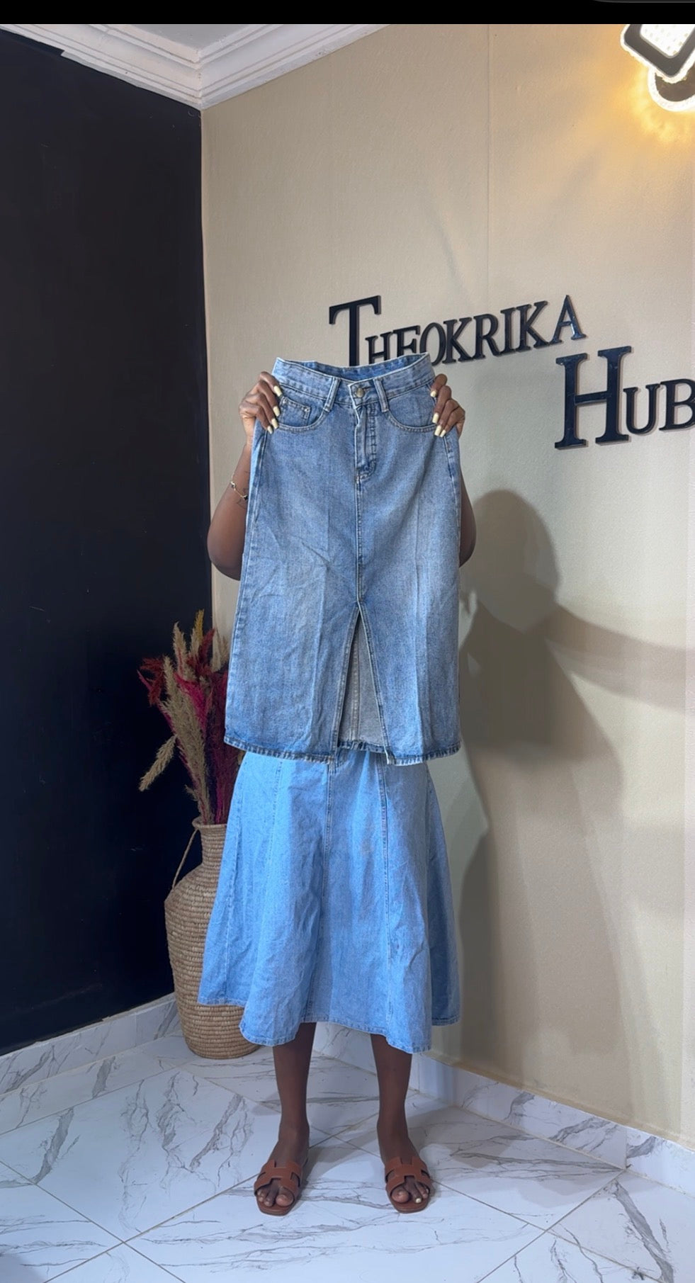 Denim skirt size 4