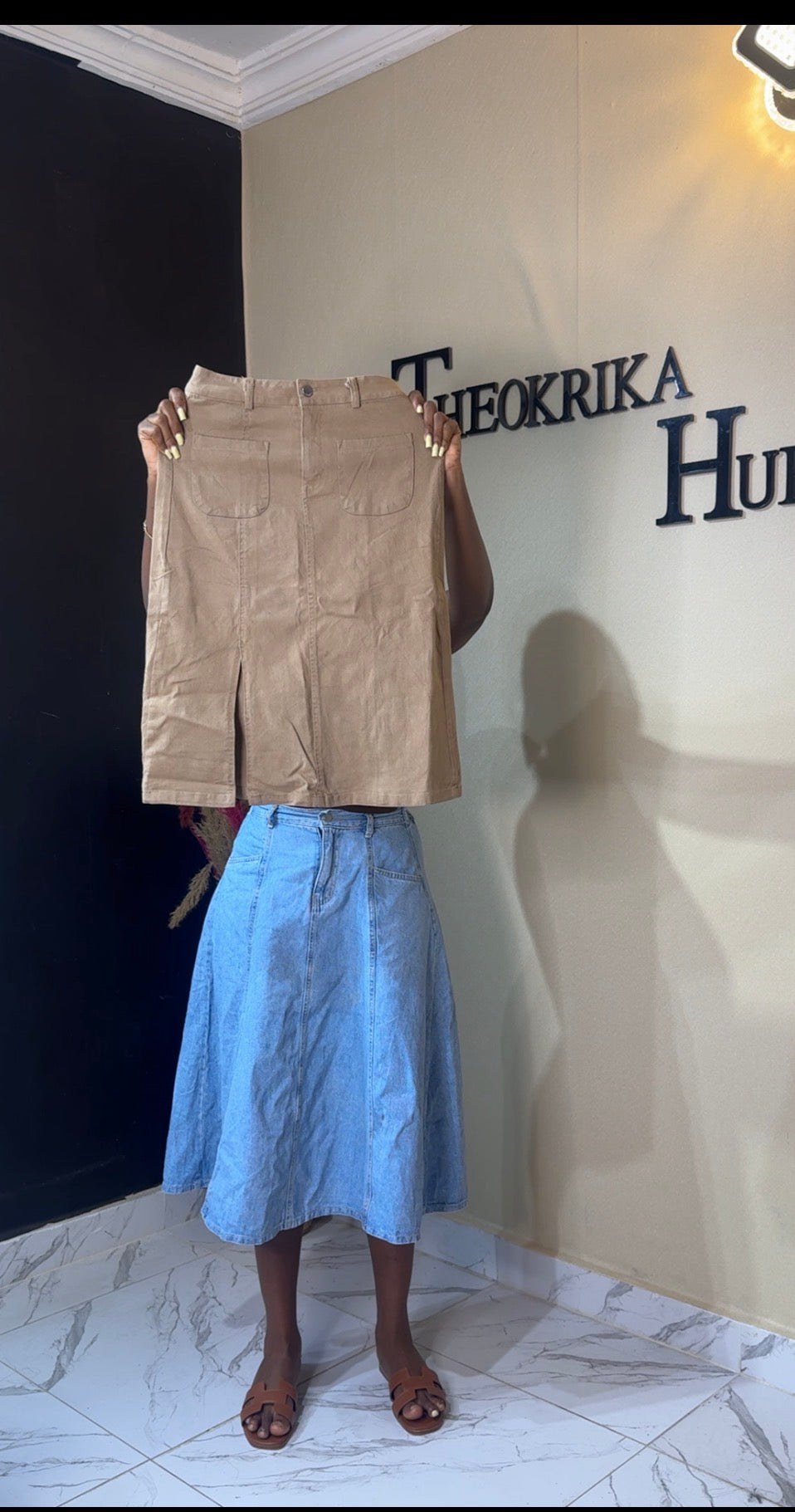 Denim skirt size 8/10