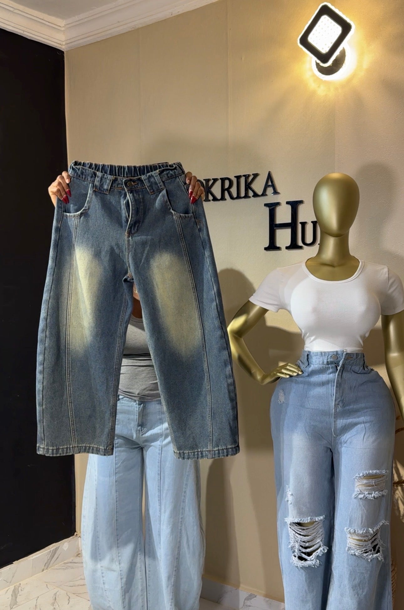 Barrel Jean size 8/10 L:40