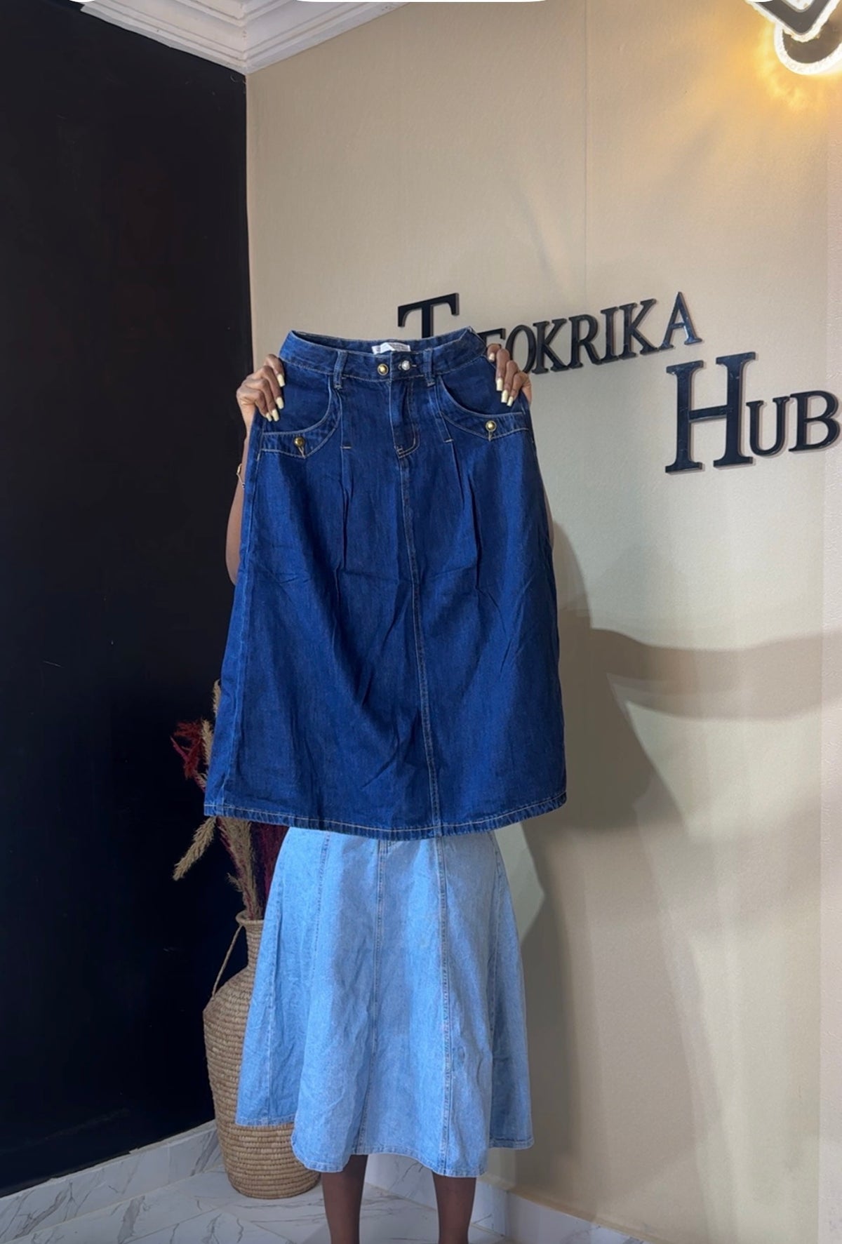 Denim skirt size 8