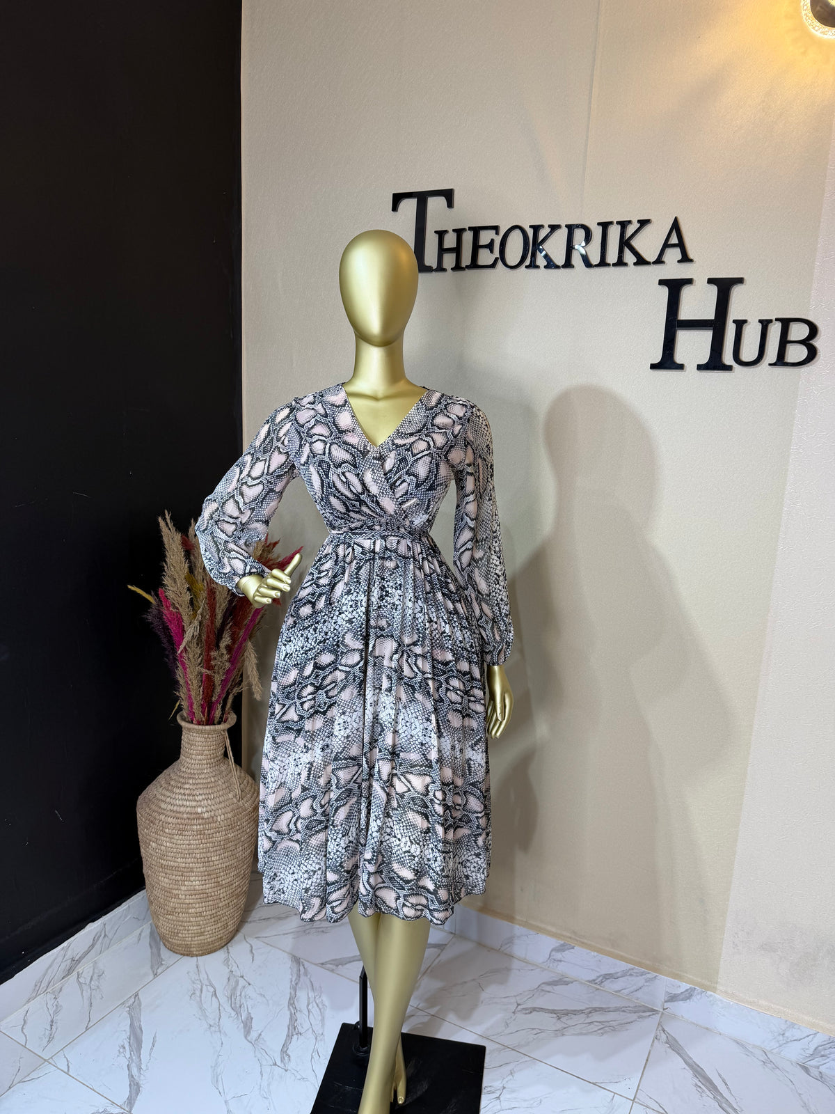 Maxi chiffon dress size 8