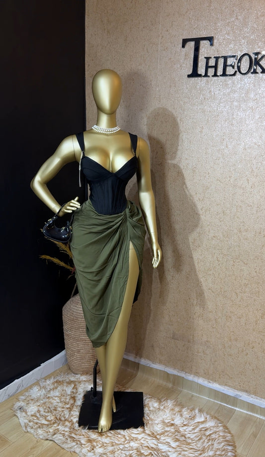 Maxi poly skirt