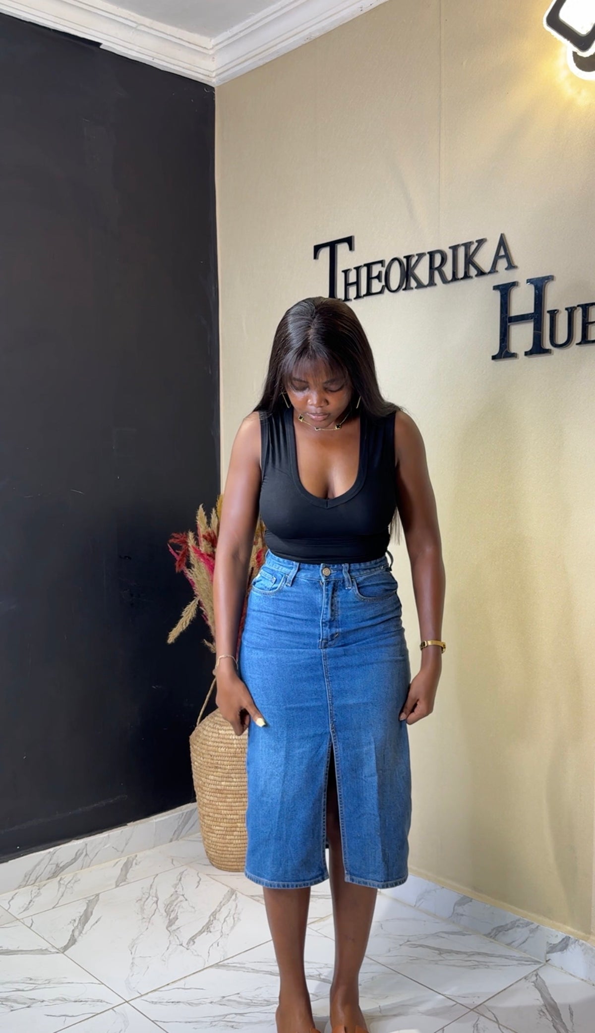 Denim skirt size 8
