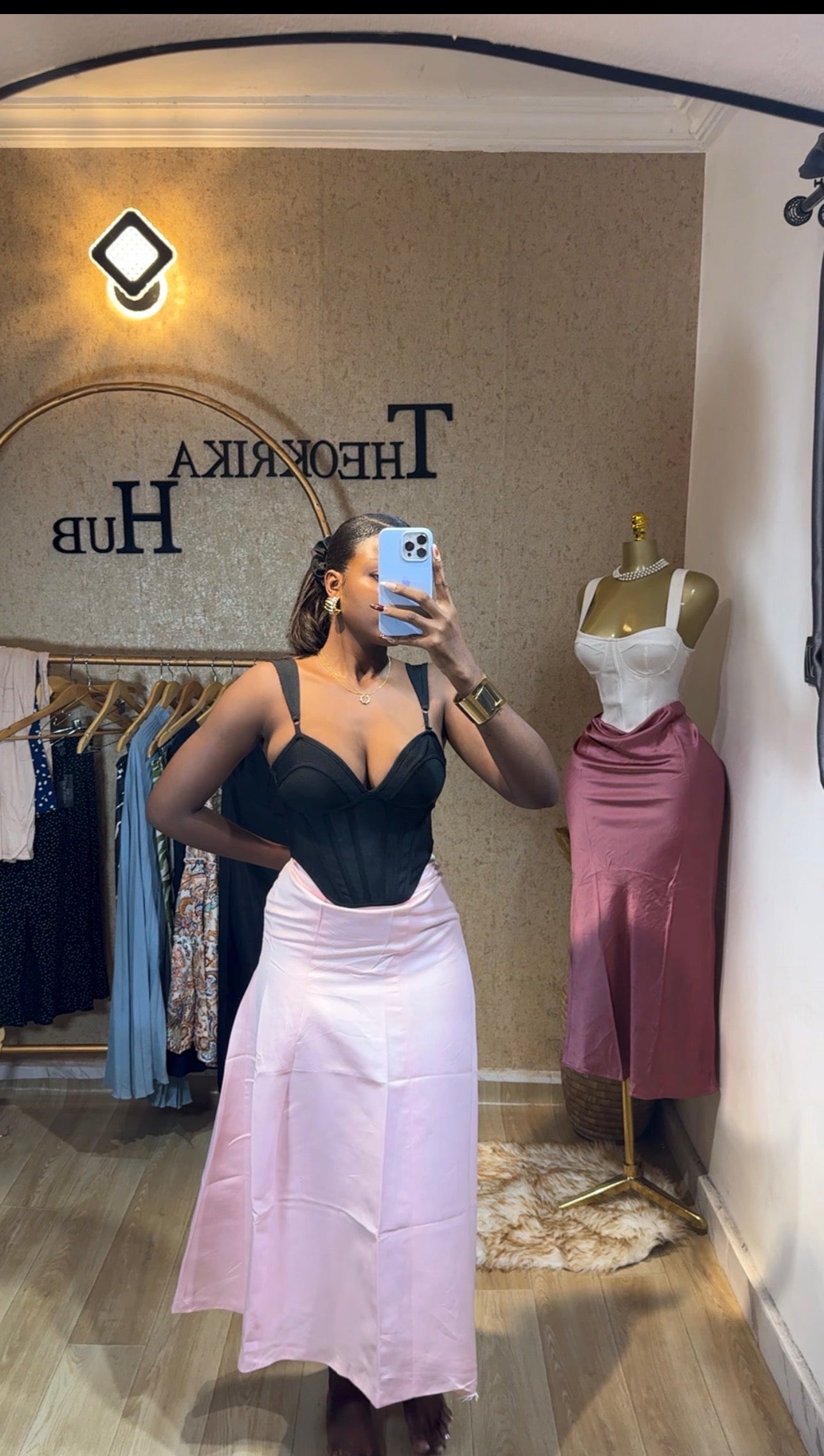 Maxi silk skirt size 8