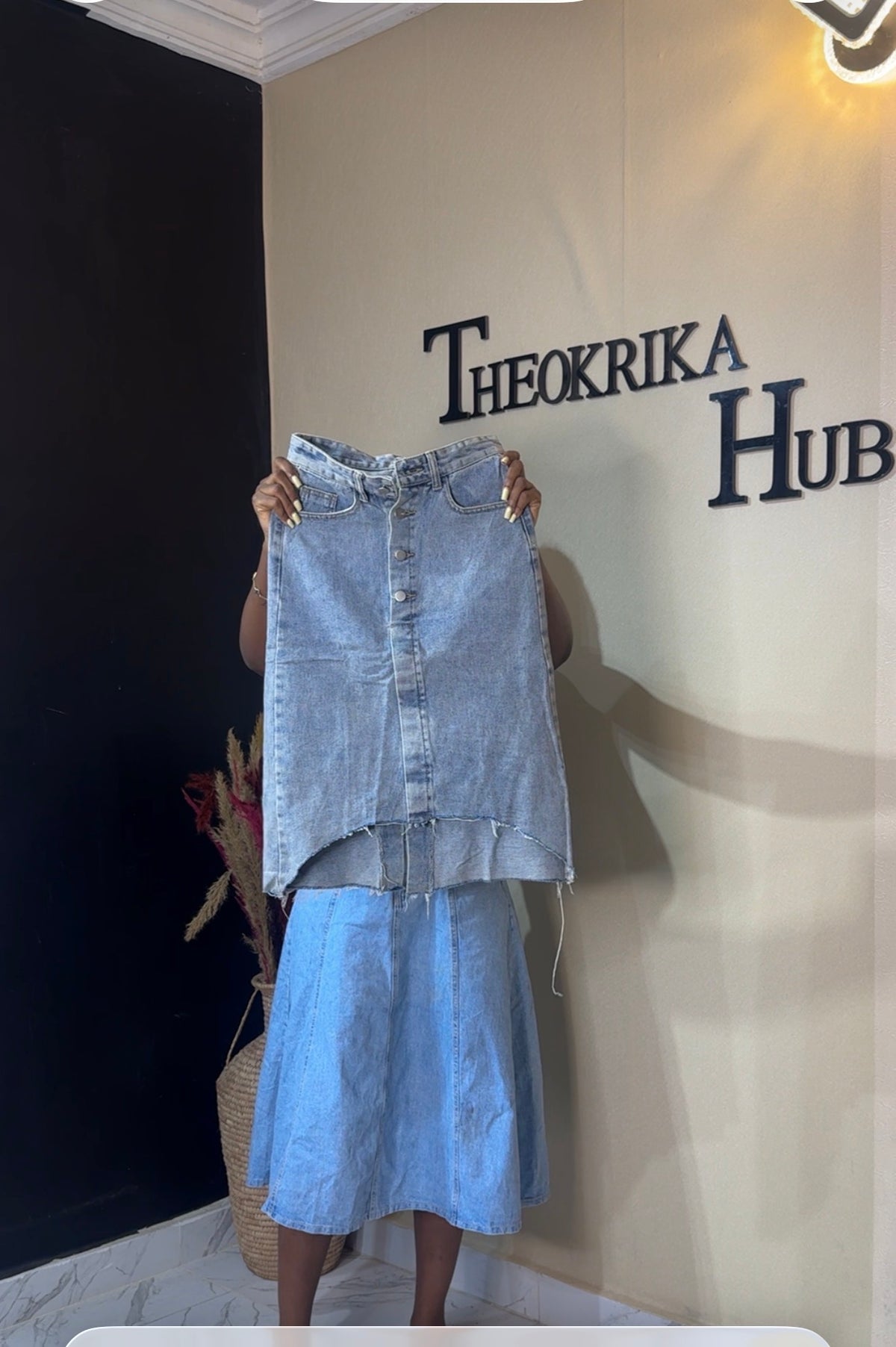 Denim skirt size 8