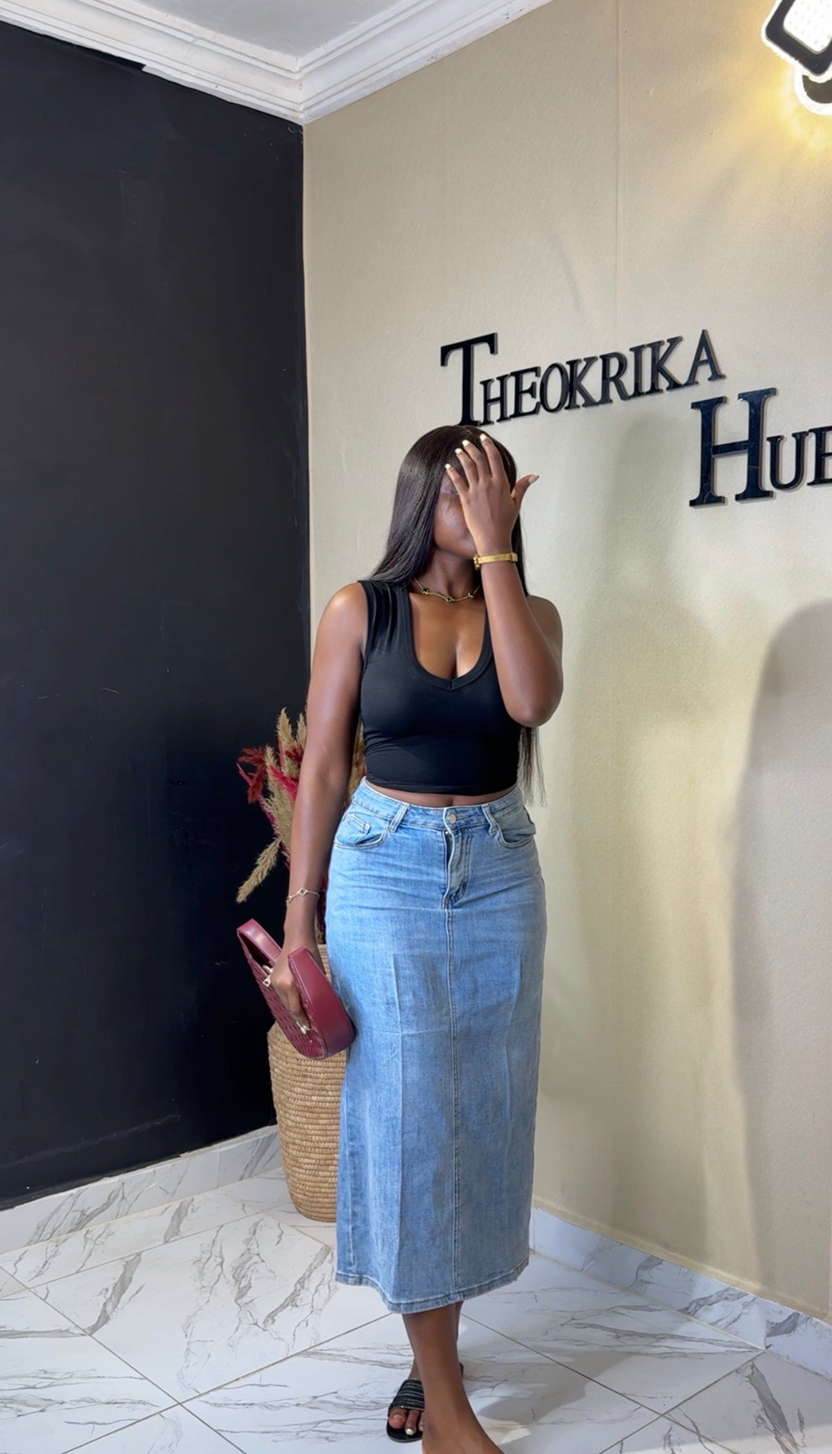 Denim skirt