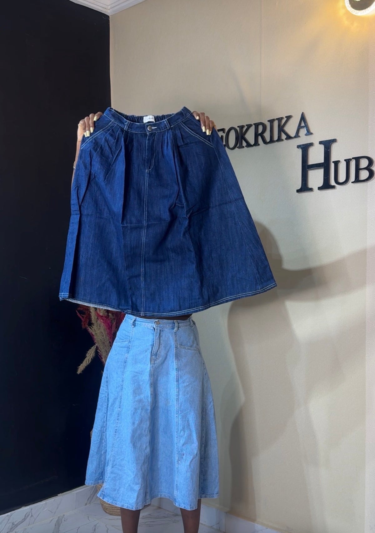 Denim skirt size 6/8