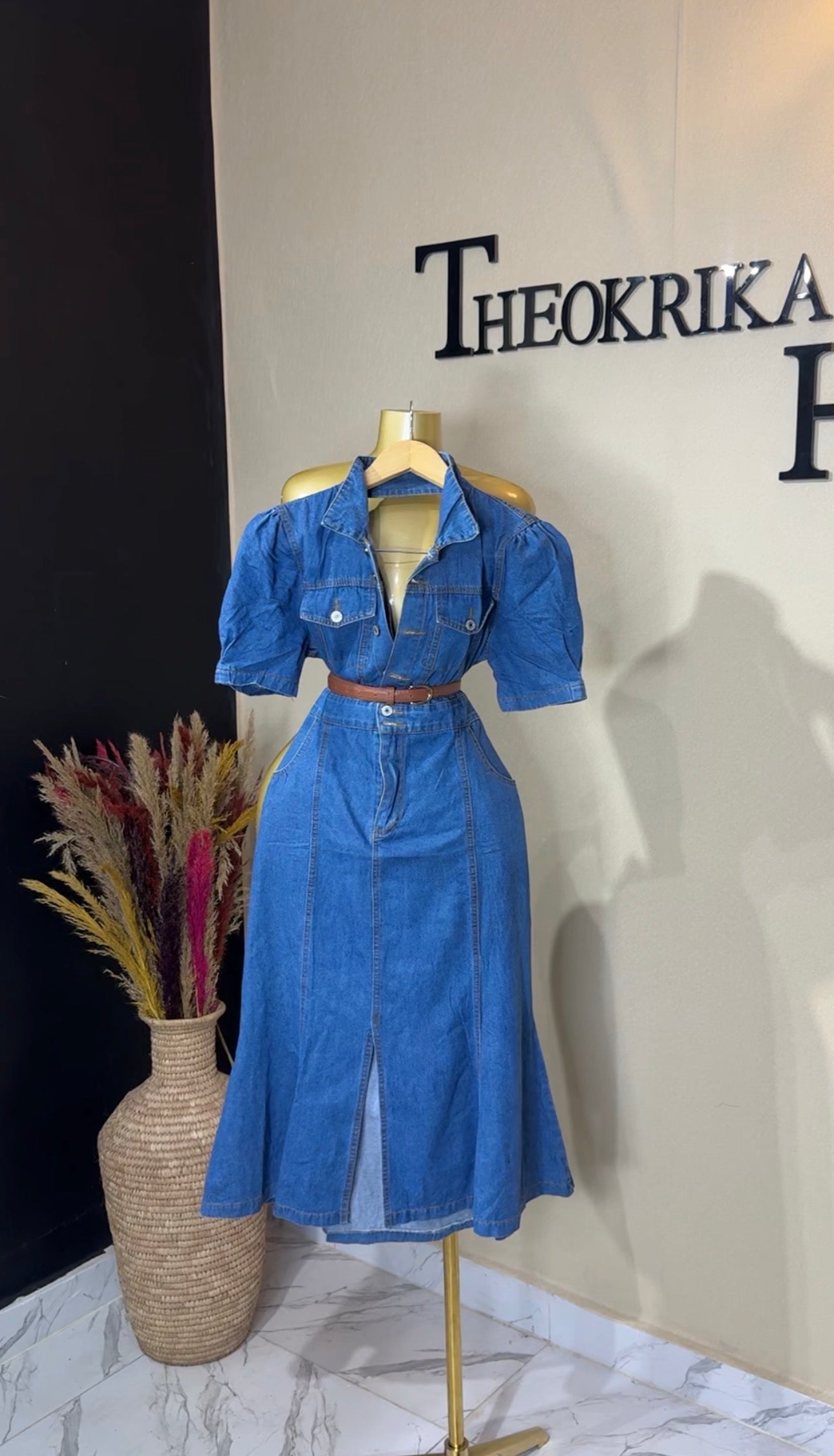 Denim dress size 6/8