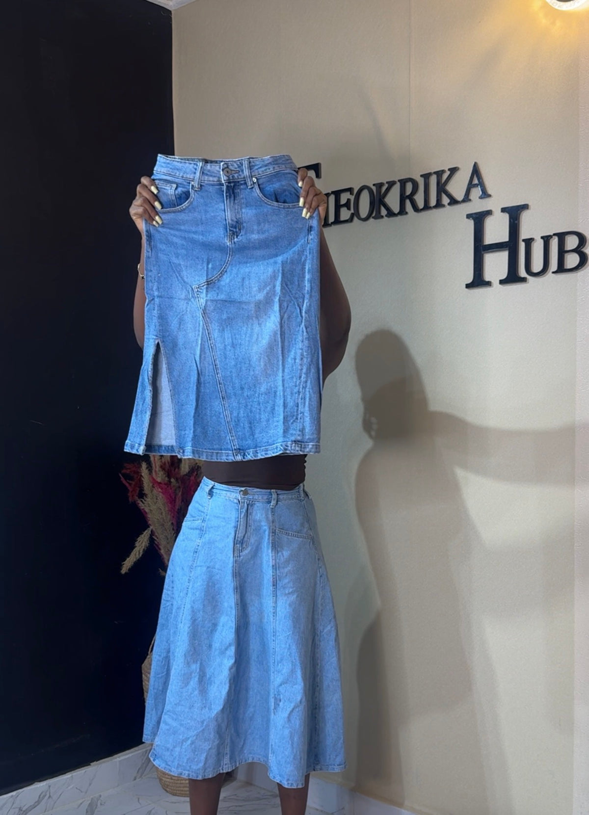 Denim skirt size 6/8