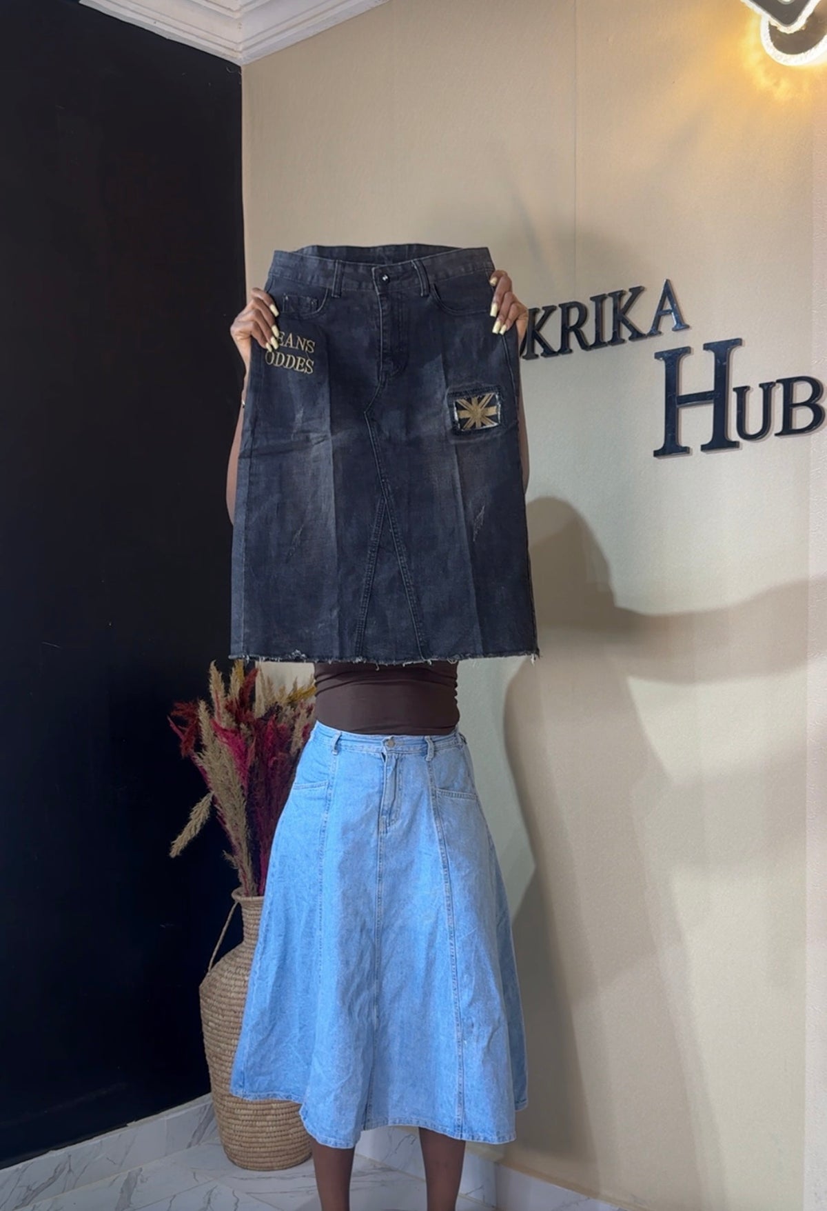 Denim skirt size 8/10