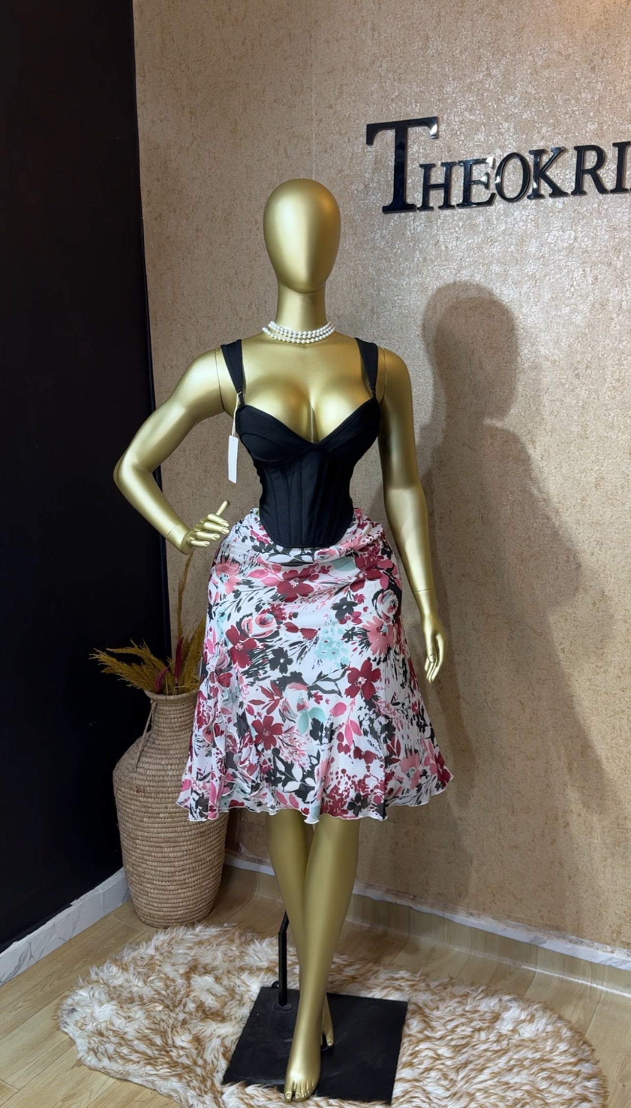 Midi poly skirt size 14/16