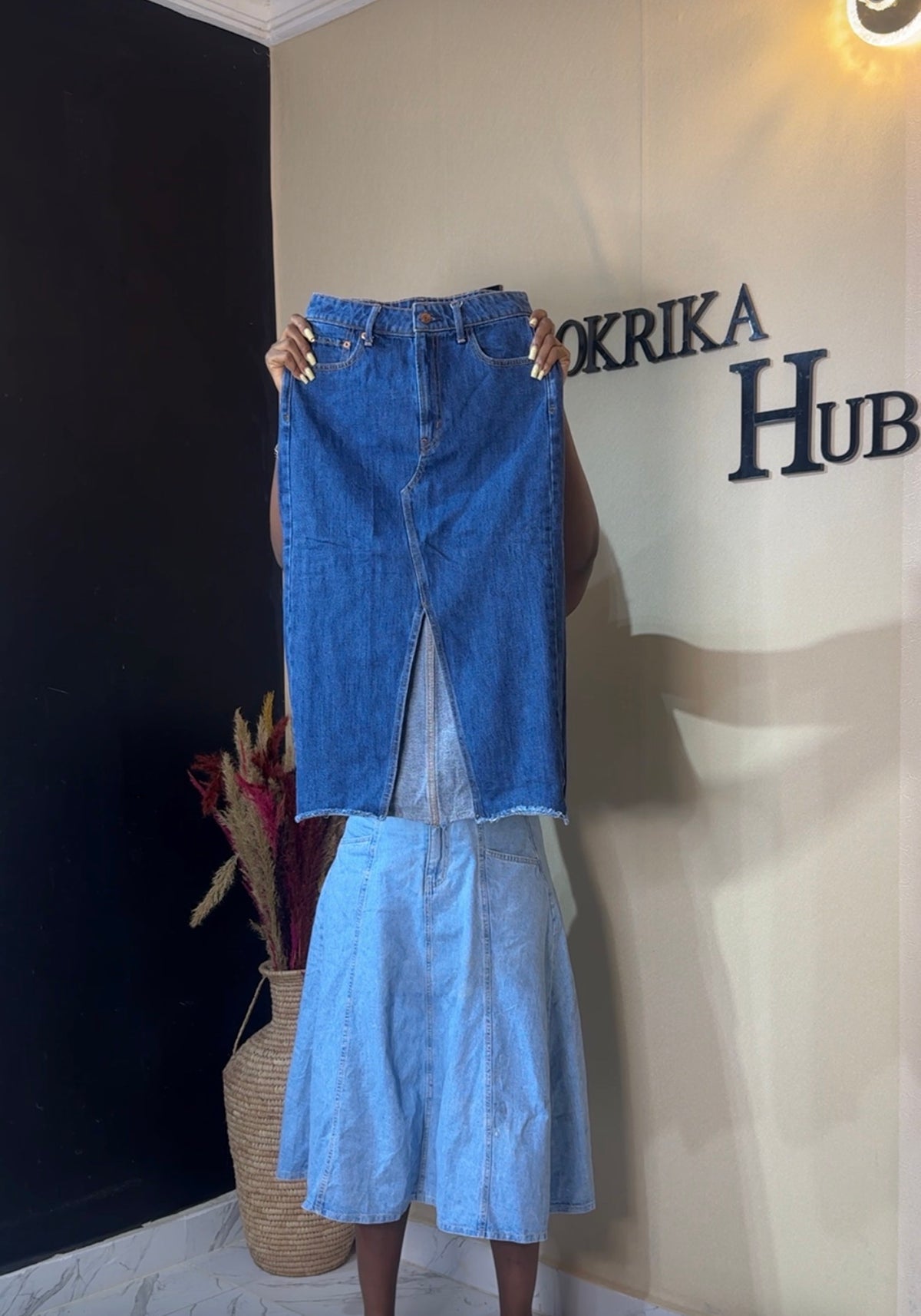 Denim skirt size 8