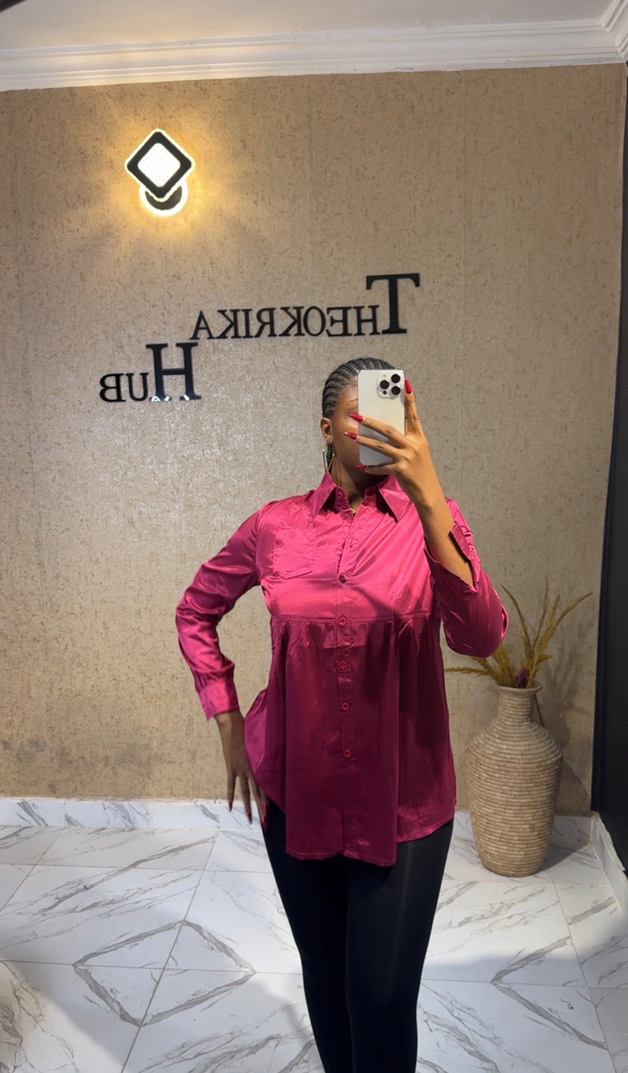 Silk shirt size 12