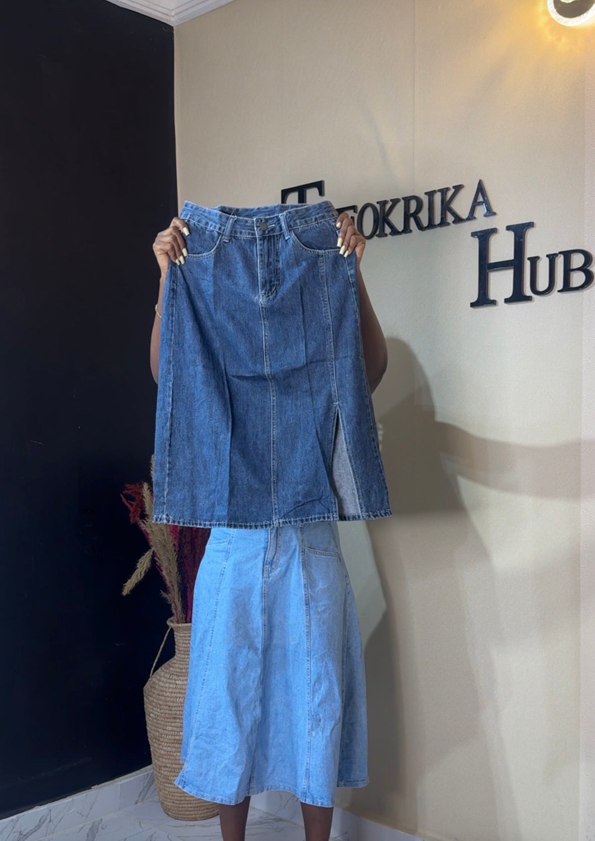 Denim skirt size 6