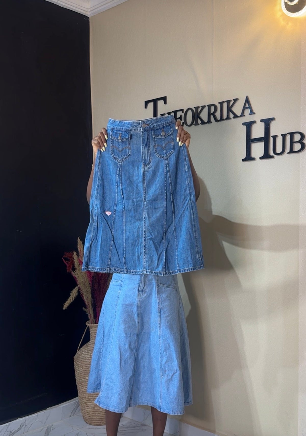 Denim skirt size 6