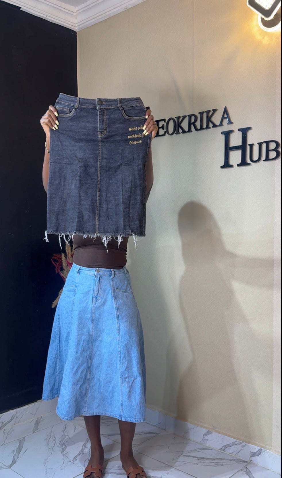 Denim skirt size 8/10