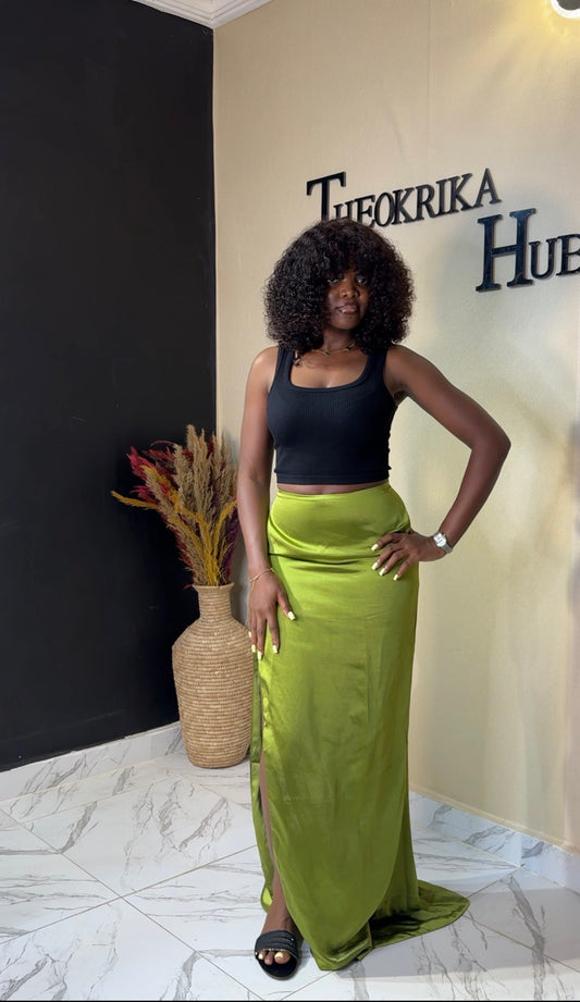 Maxi silk skirt size 14