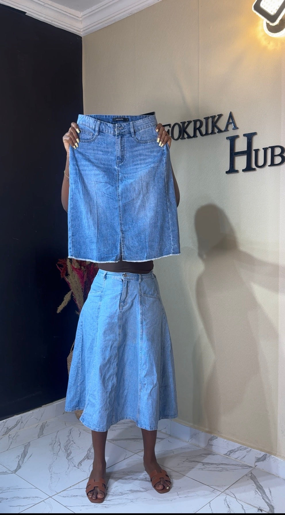 Denim skirt size 8
