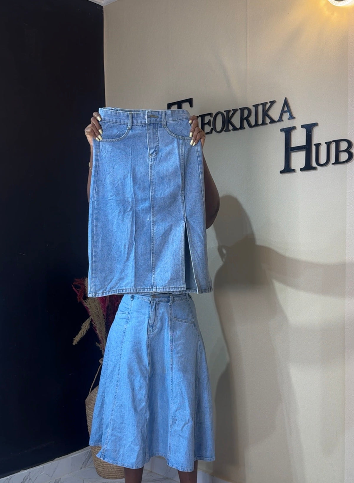 Denim skirt size 8