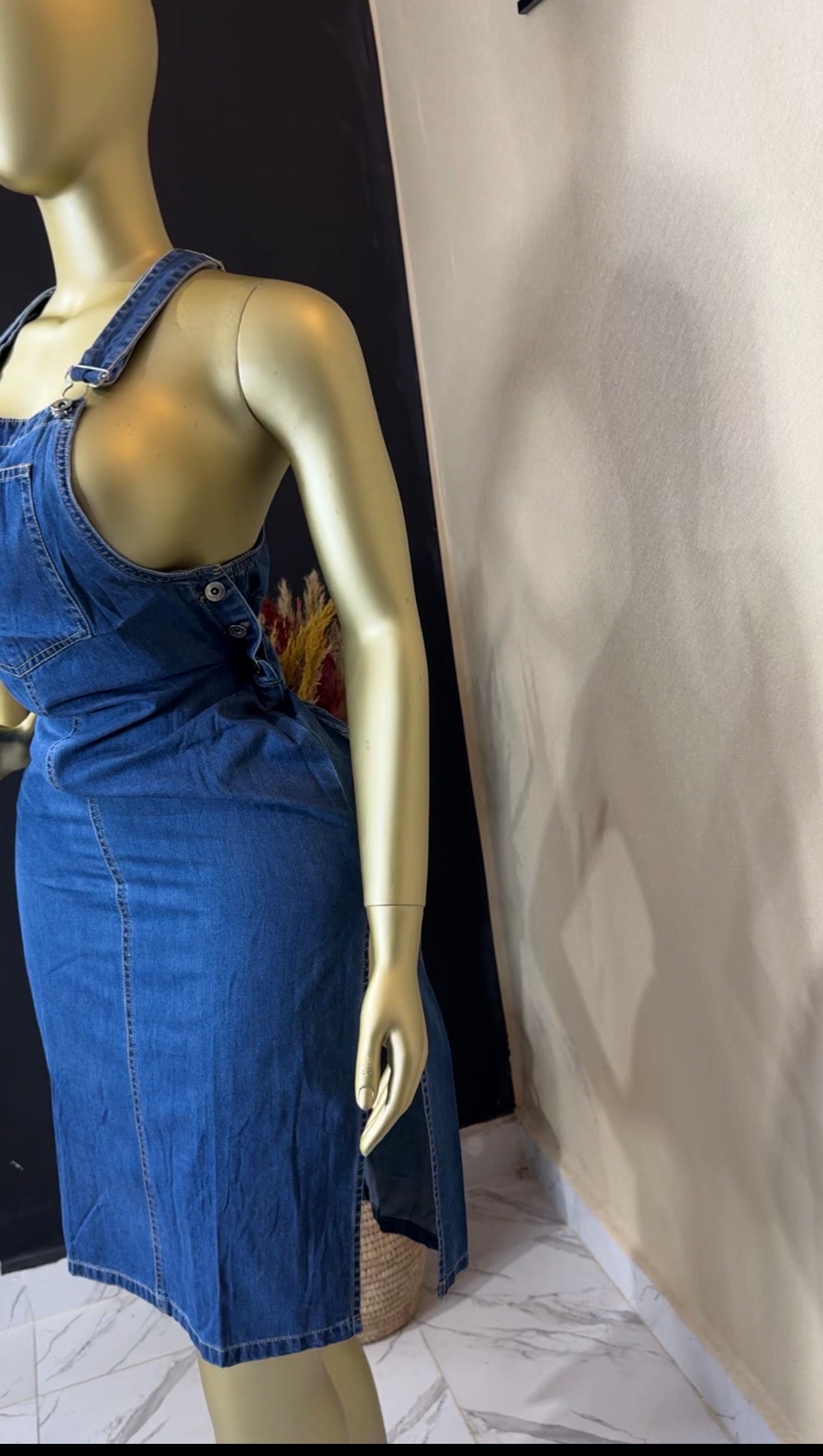 Denim dungarees dress size 10