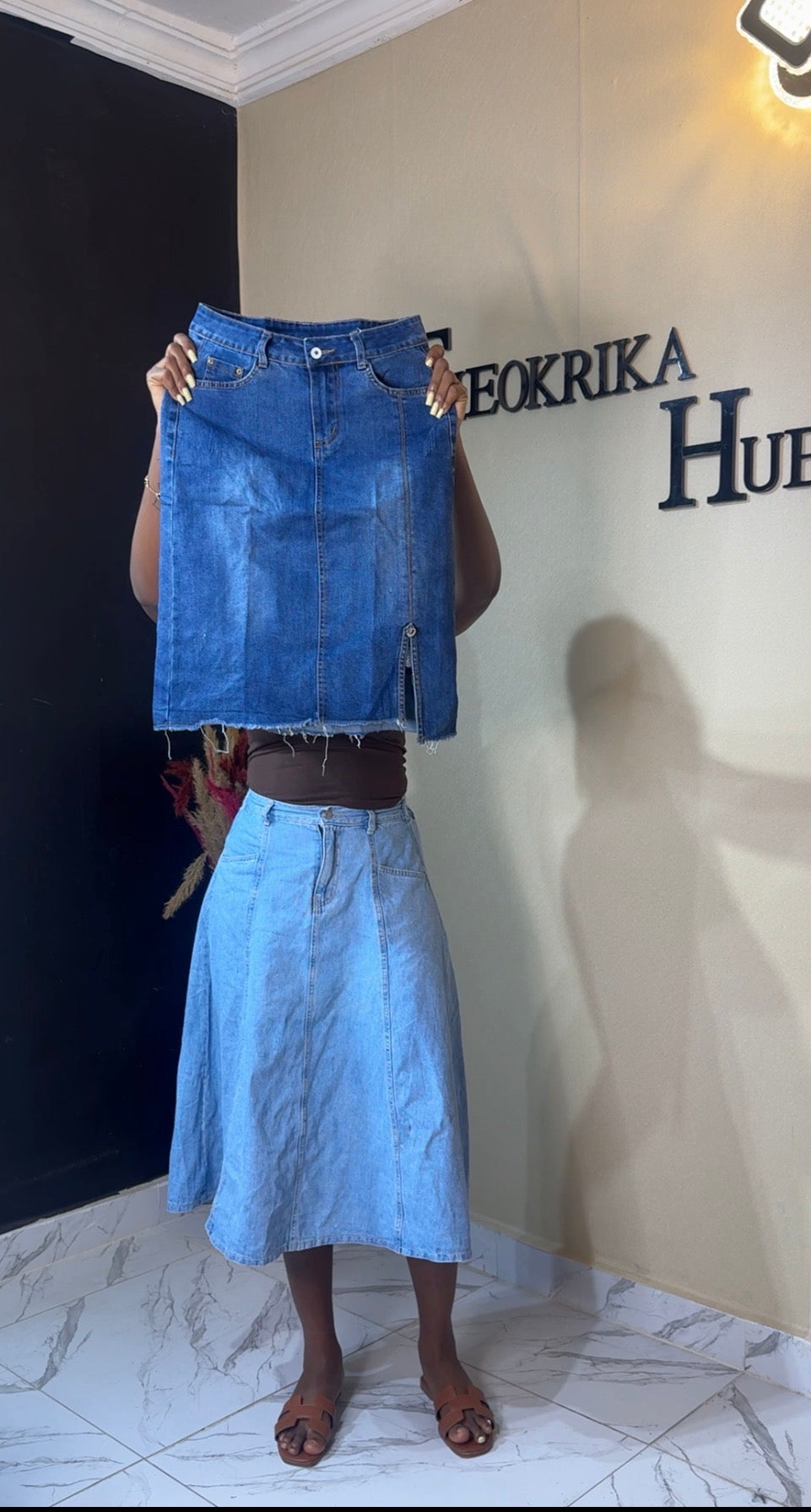 Denim skirt size 8