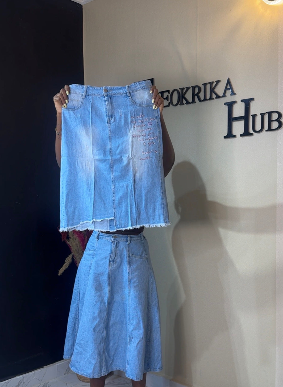 Denim skirt size 10/12