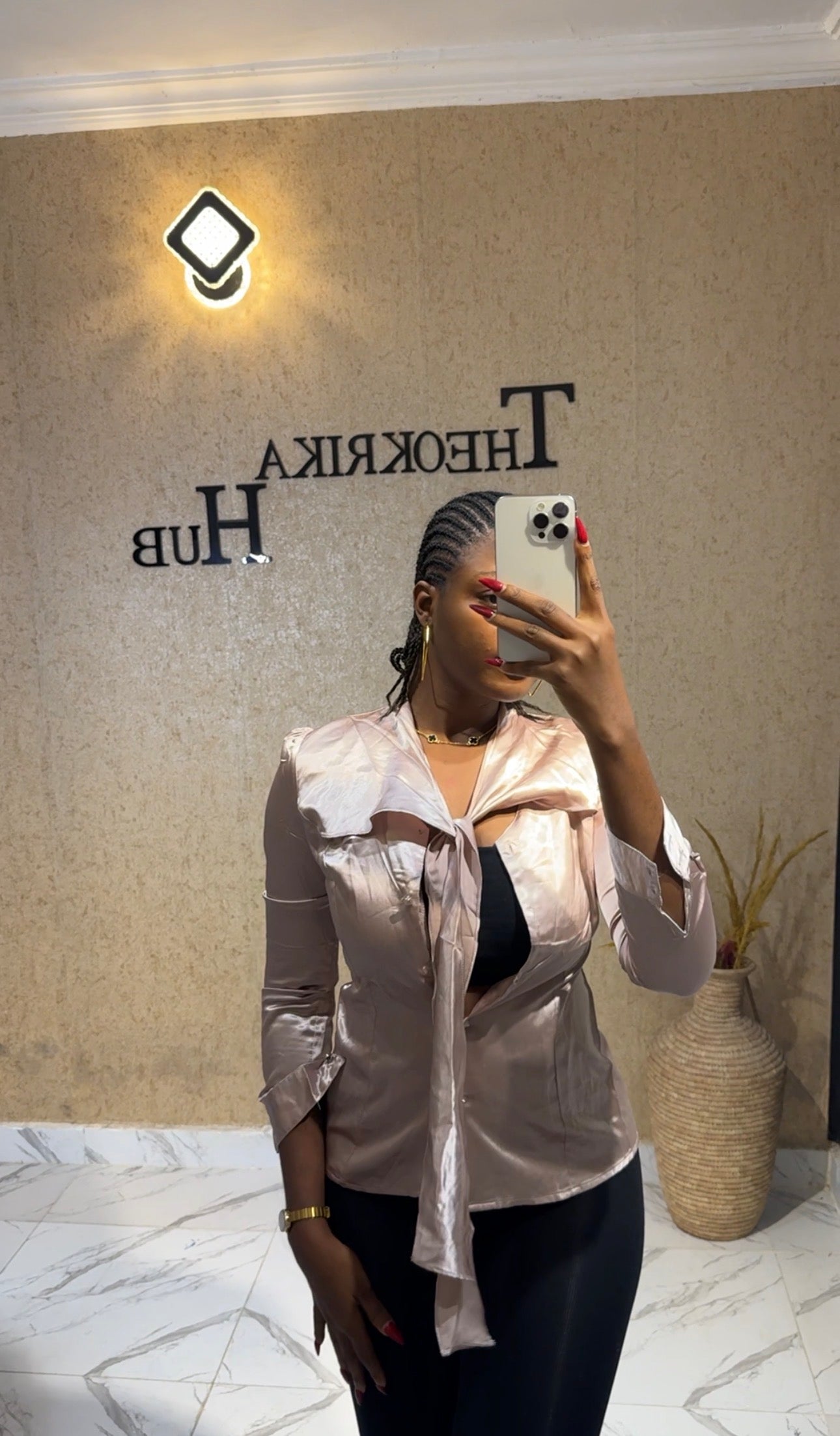 Silk shirt size 4/6