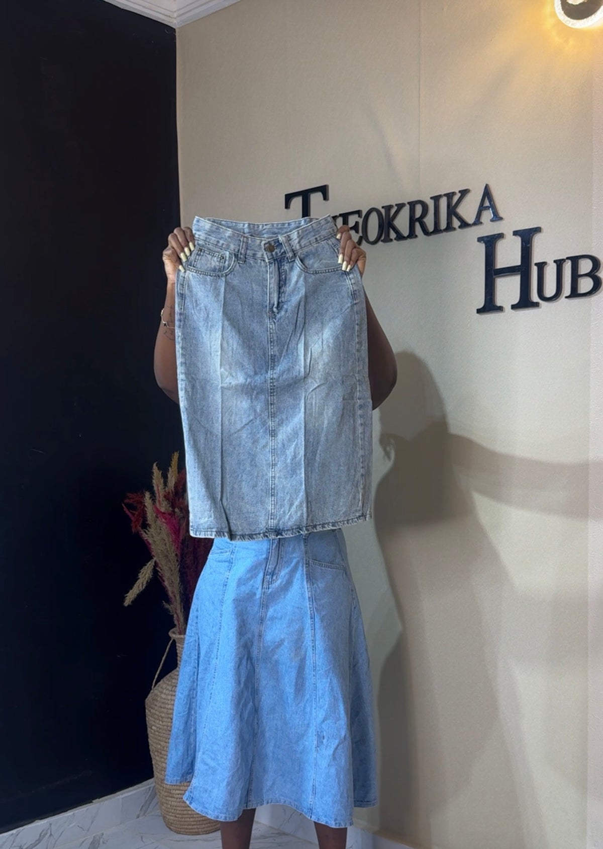 Denim skirt size 8
