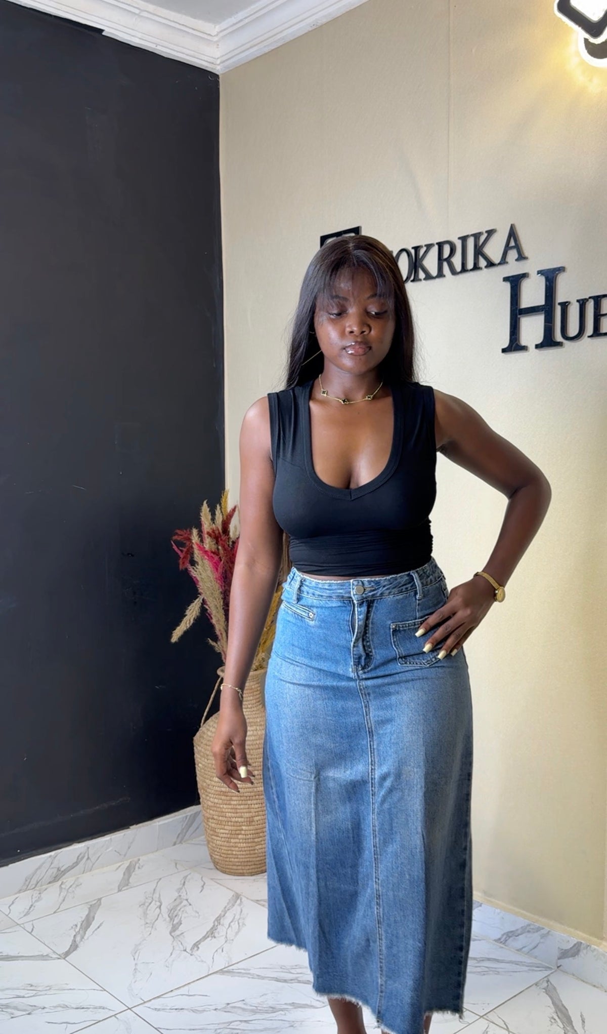 Denim skirt size 10