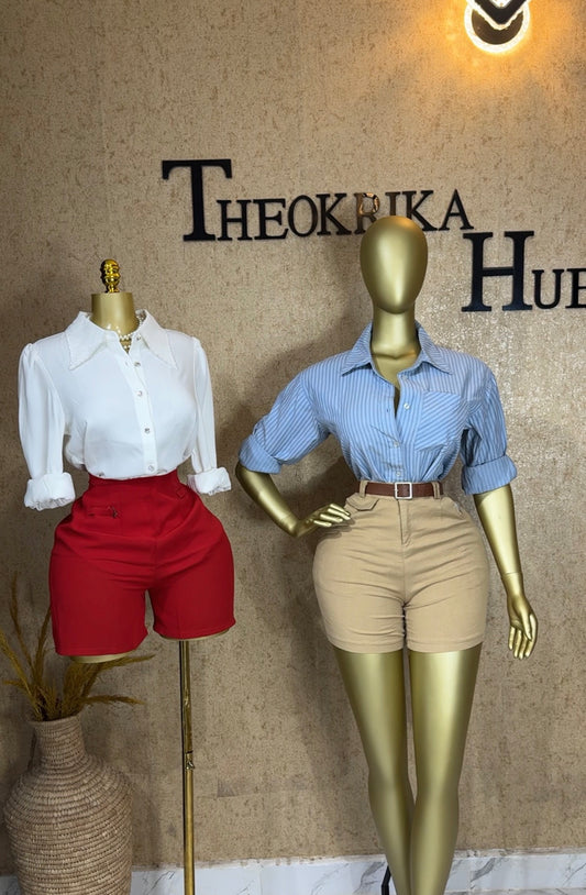 Red tailored short size 12
